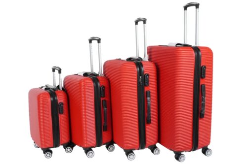 Darwin Reisekoffer Hartschalenkoffer 4er Set - Rot