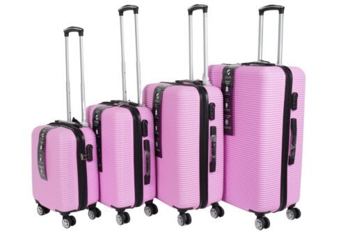 Darwin Reisekoffer Hartschalenkoffer 4er Set - Pink