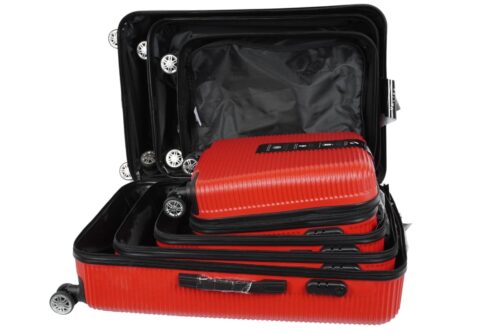 Darwin Reisekoffer Hartschalenkoffer 4er Set - Rot