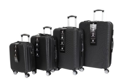 Darwin Reisekoffer Hartschalenkoffer 4er Set - Schwarz