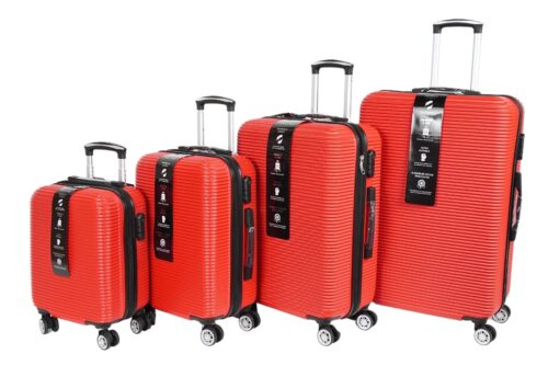 Darwin Reisekoffer Hartschalenkoffer 4er Set - Rot