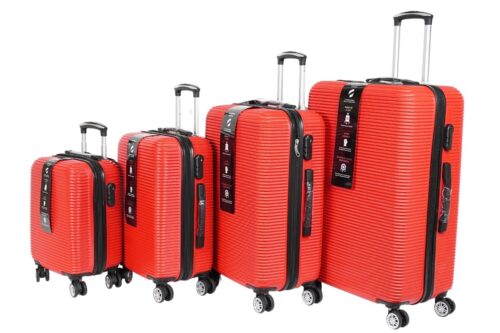 Darwin Reisekoffer Hartschalenkoffer 4er Set - Rot