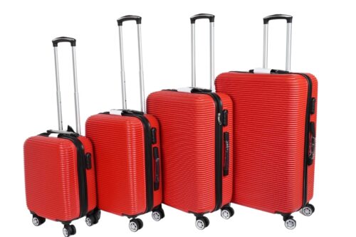 Darwin Reisekoffer Hartschalenkoffer 4er Set - Rot