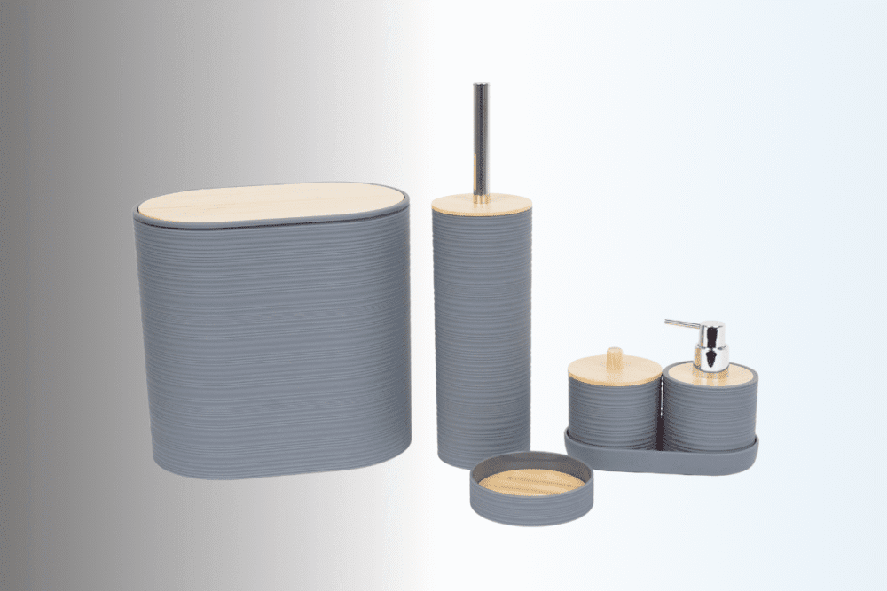 Badezimmer 6-teiliges Set - Grau - Image 2