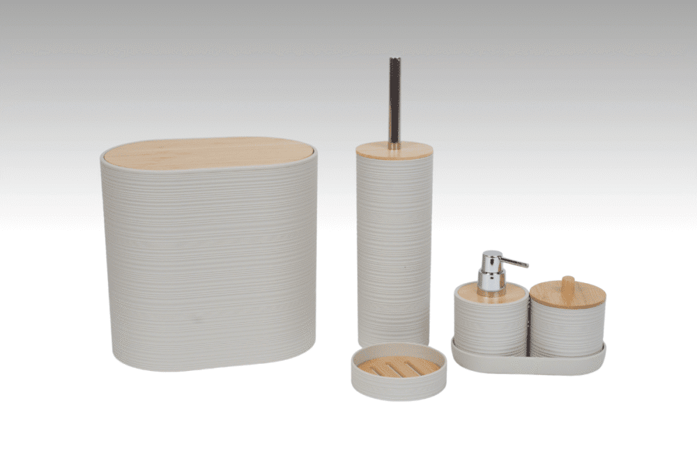 Badezimmer 6-teiliges Set - Beige - Image 2
