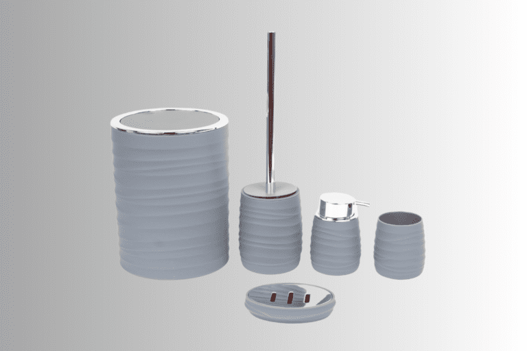 Badezimmer- Zubehör-Set  Grau