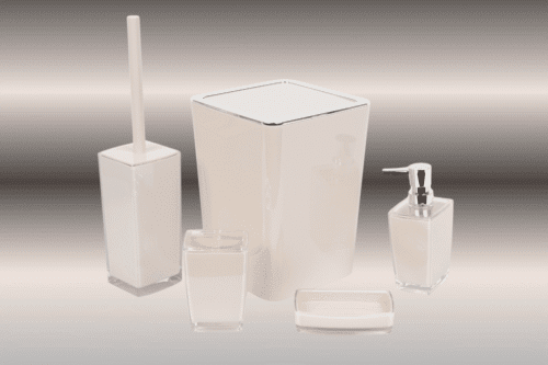 Badezimmer- Zubehör-Set / 5-tlg Beige