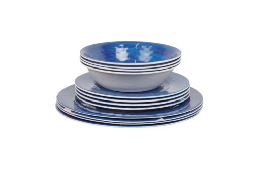 Melamin Geschirr Set 12 Teile für 4 Personen