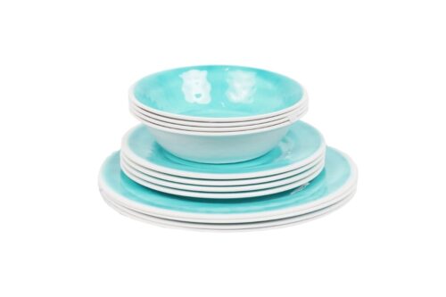 Melamin Geschirr Set 12 Teile für 4 Personen