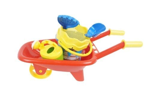 Schubkarre mit Sandspielzeug Set 6-teilg