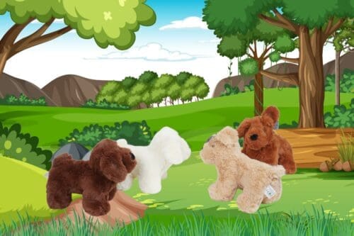 Hundespielzeug Plüschtier - 4 Farben