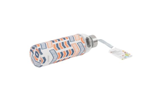 Trinkflasche aus Glas mit Neoprenhülle 0.55l Orange