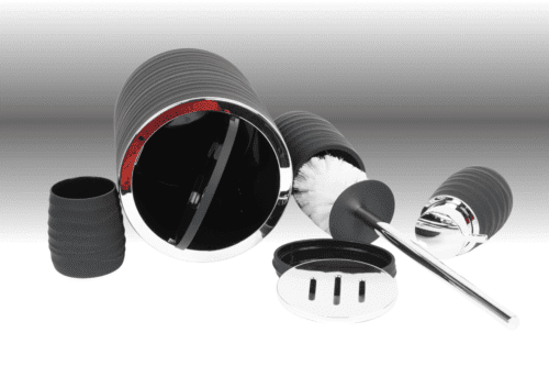 Badezimmer- Zubehör-Set  Schwarz