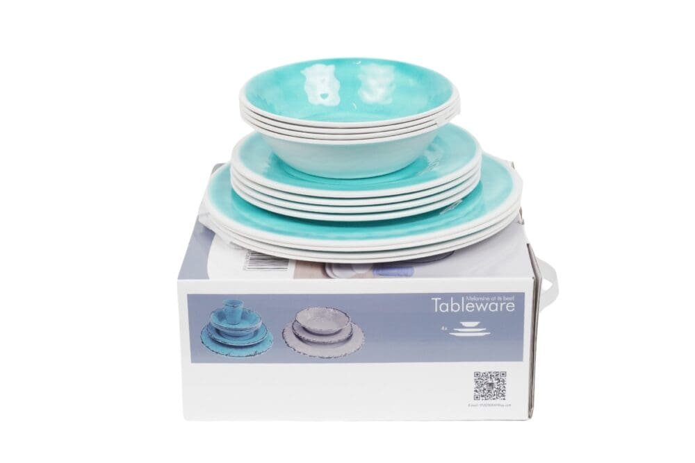 Melamin Geschirr Set 12 Teile für 4 Personen - Image 3