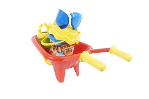 Schubkarre mit Sandspielzeug Set 6-teilg