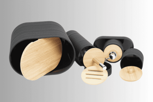 Badezimmer 6-teiliges Set - Schwarz