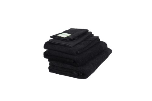 Hochwertige Frottierwäsche – Schwarz