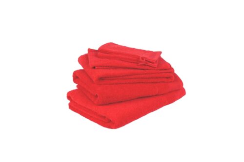 Hochwertige Frottierwäsche – Salsa-Rot