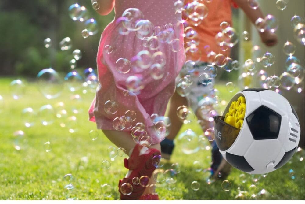 Seifenblasenmaschine für Kinder – Fussball und Basketball - Image 3