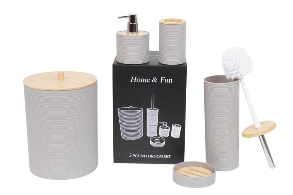 Badezimmer- Zubehör-Set - Beige