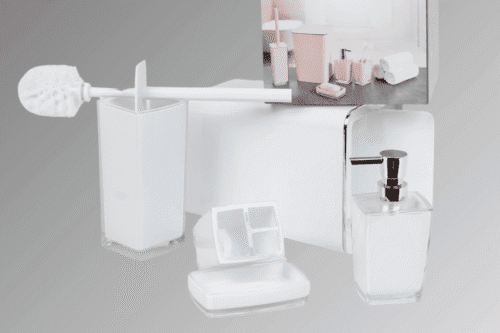 Badezimmer- Zubehör-Set / 5-tlg Weiss