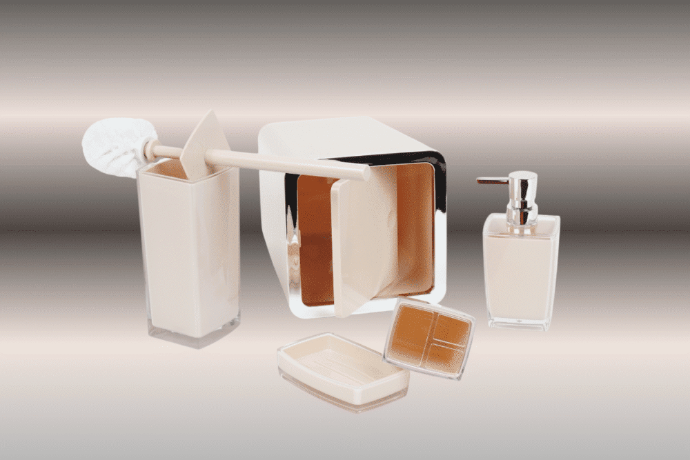 Badezimmer- Zubehör-Set / 5-tlg Beige - Image 3