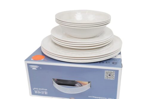 Melamin Geschirr Set 12 Teile für 4 Personen