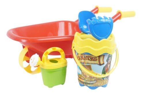 Schubkarre mit Sandspielzeug Set 6-teilg