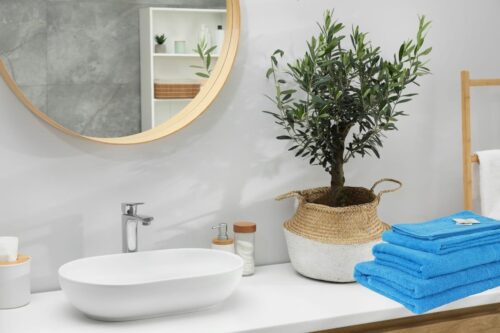 Hochwertige Frottierwäsche – Hellblau