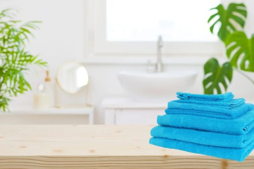 Hochwertige Frottierwäsche – Himmelblau