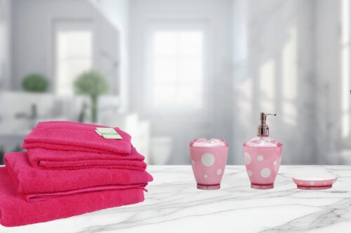 Hochwertige Frottierwäsche – Karminrosa
