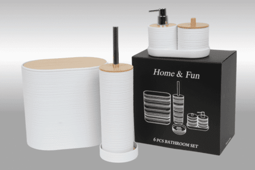 Badezimmer 6-teiliges Set - Weiss