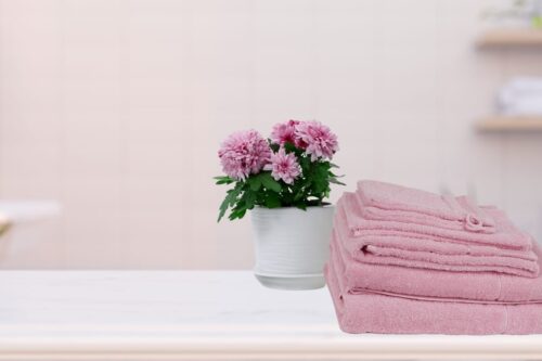 Hochwertige Frottierwäsche – Coral Pink