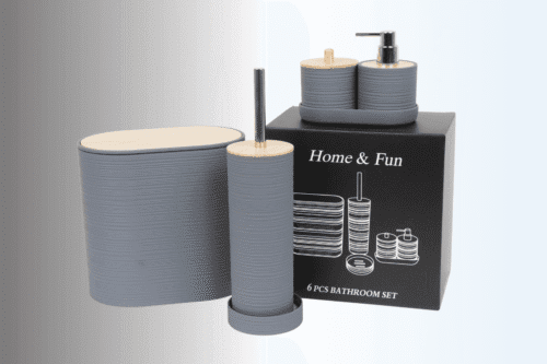 Badezimmer 6-teiliges Set - Grau