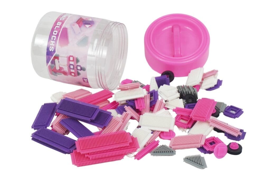 Bauklötze mit Borsten, 100tlg Pink - Image 3