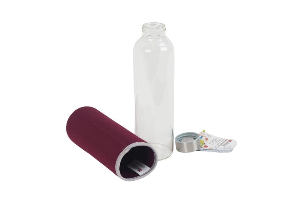 Trinkflasche aus Glas mit Neoprenhülle 0.55l Rot - Image 4