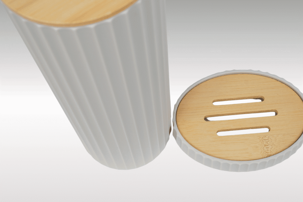 Badset 6-teilig Kunststoff beige/Bambus - Image 4