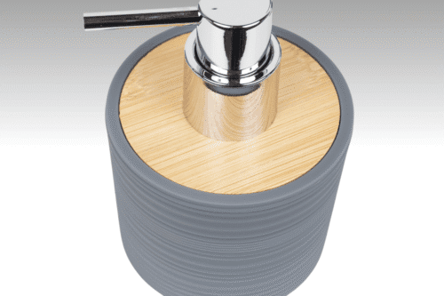 Badezimmer- Zubehör-Set 5-tlg Grau