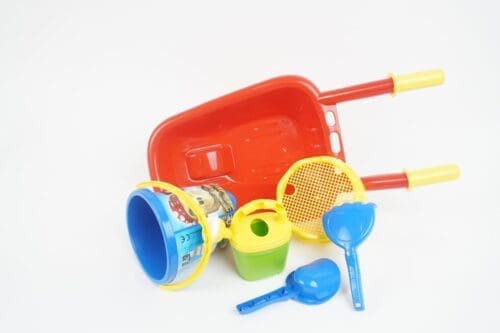 Schubkarre mit Sandspielzeug Set 6-teilg