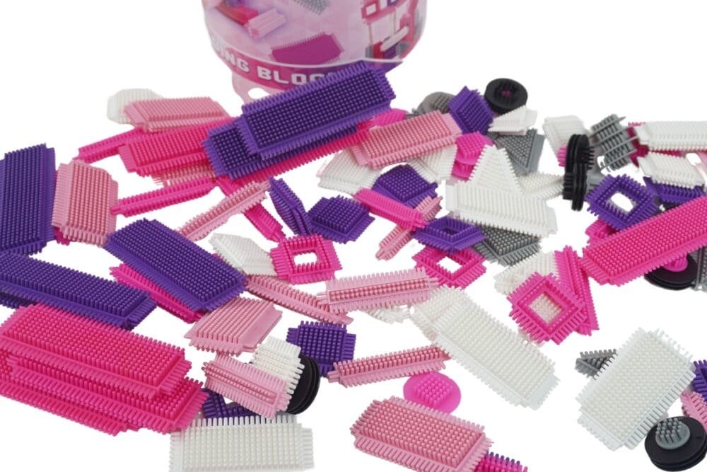 Bauklötze mit Borsten, 100tlg Pink - Image 5