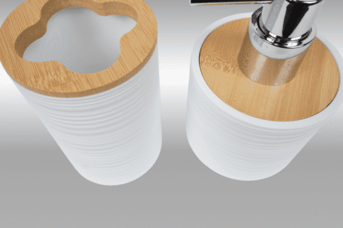 Badezimmer- Zubehör-Set 5-tlg Weiss