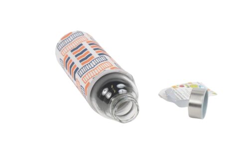 Trinkflasche aus Glas mit Neoprenhülle 0.55l Orange