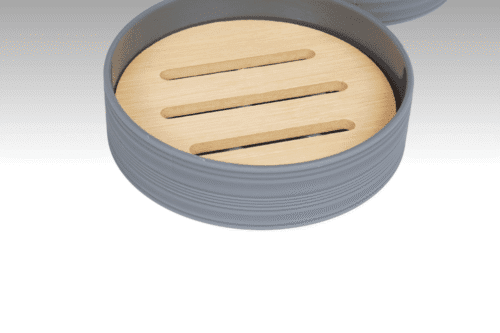 Badezimmer- Zubehör-Set 5-tlg Grau