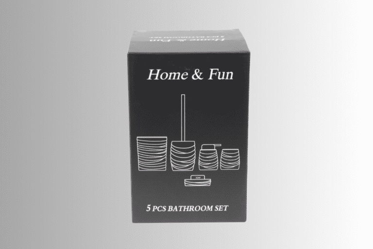 Badezimmer- Zubehör-Set  Grau