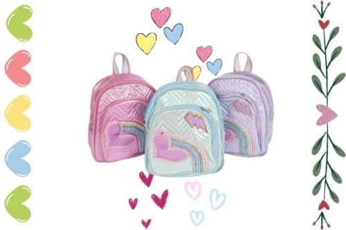 Kinderrucksack Regenbogenherz - 3 Designs