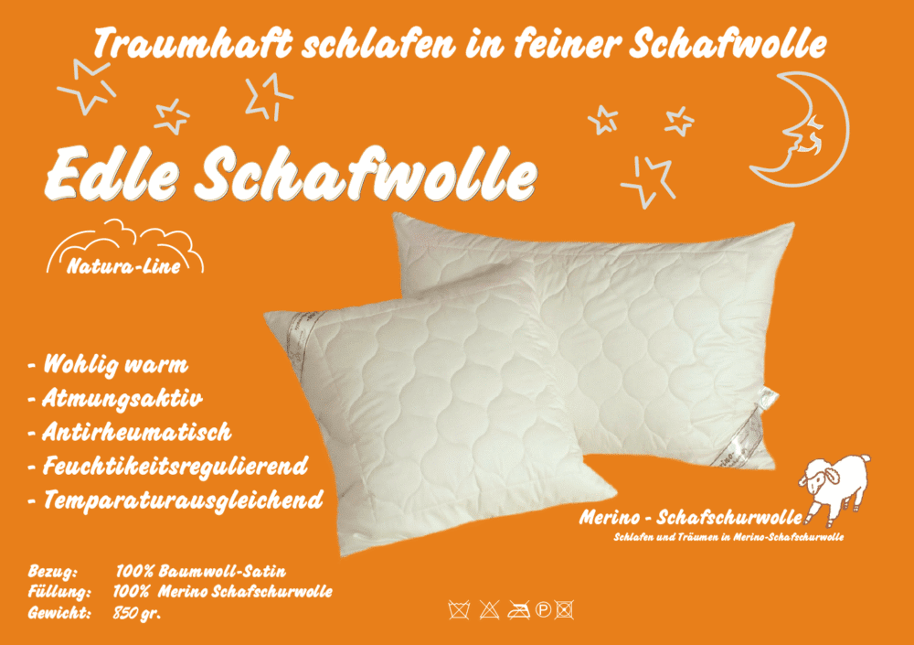 Schafwoll-Satin Kissen