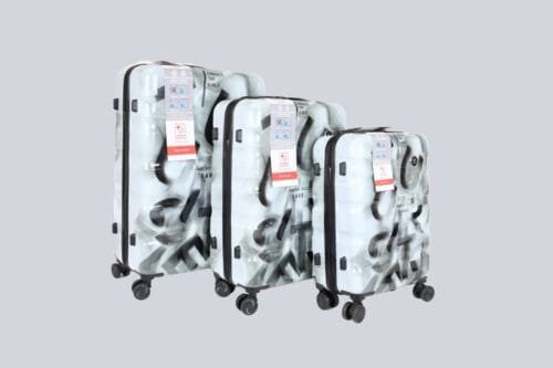 Hartschalenkoffer Set TSA Schloss – Just Life Design – 3 Grössen, Grau