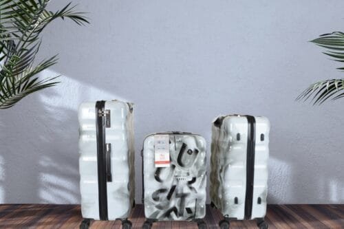 Hartschalenkoffer Set TSA Schloss – Just Life Design – 3 Grössen, Grau