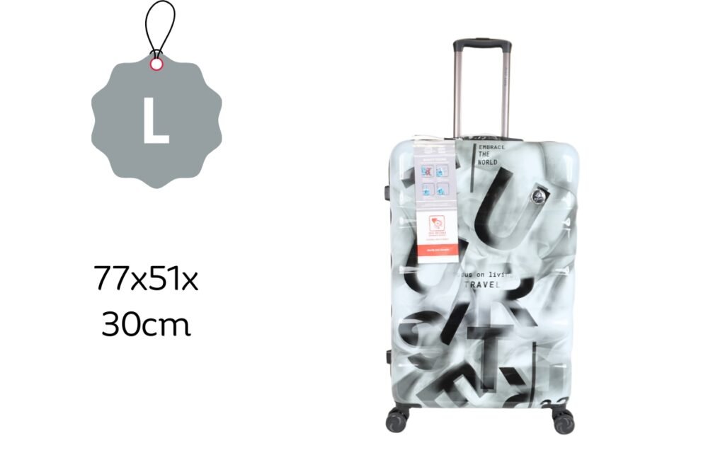 Hartschalenkoffer Set TSA Schloss – Just Life Design – 3 Grössen, Grau