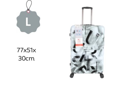 Hartschalenkoffer Set TSA Schloss – Just Life Design – 3 Grössen, Grau